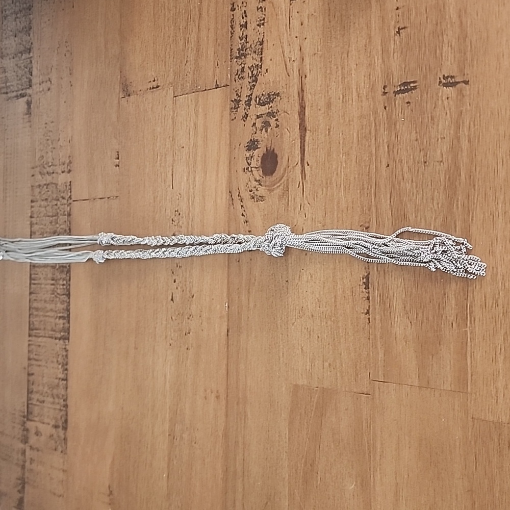 Elegant Silver Braided Necklace
